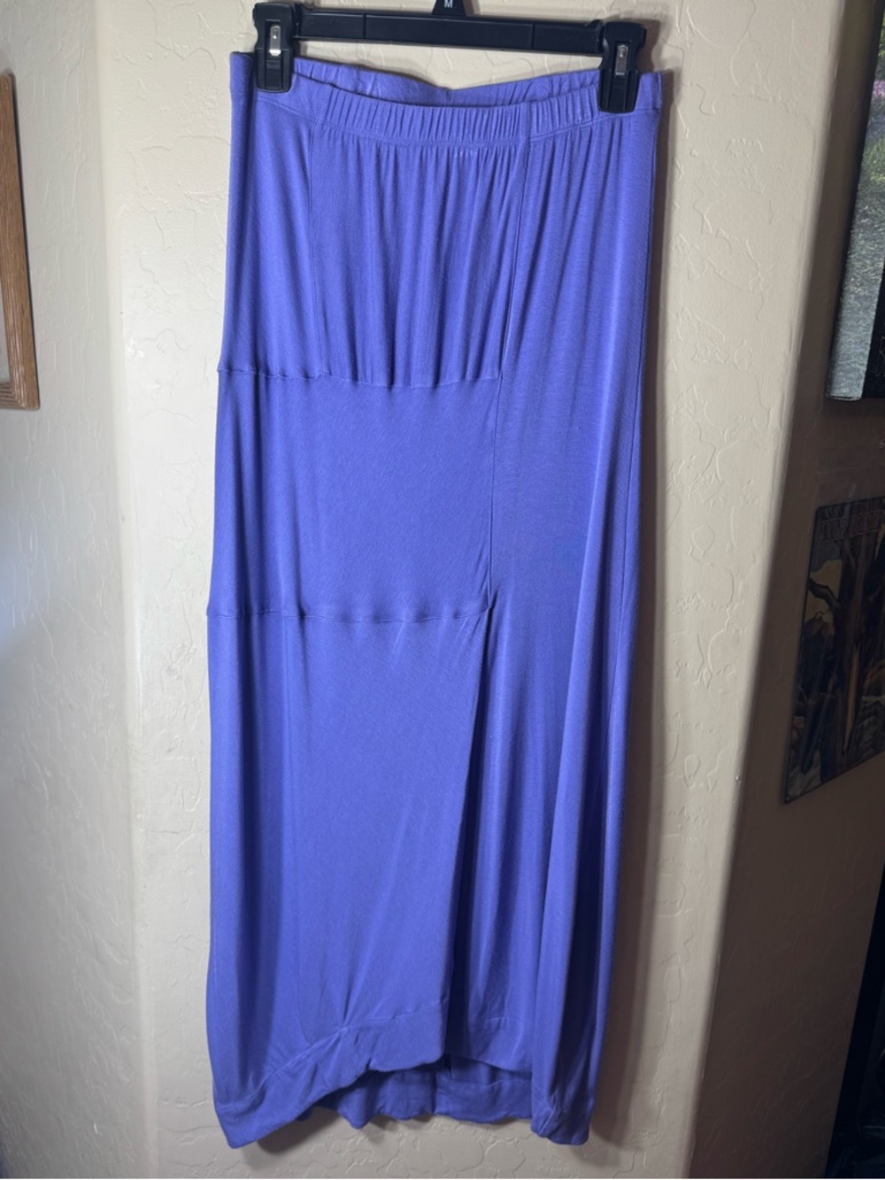 Habitat Purple Knit Pull On Maxi Skirt Elastic Waist Boho Casual Size S M